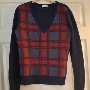 Wool plaid sweater